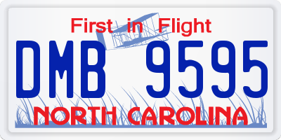 NC license plate DMB9595