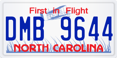 NC license plate DMB9644