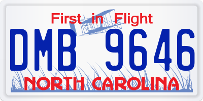 NC license plate DMB9646