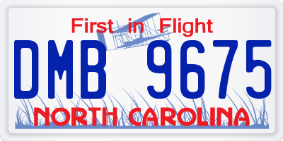 NC license plate DMB9675