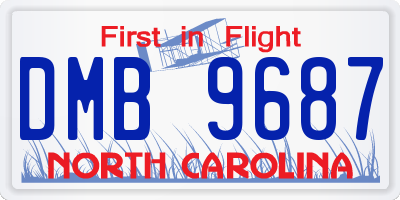 NC license plate DMB9687