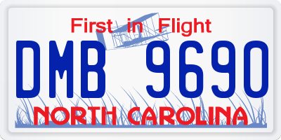 NC license plate DMB9690