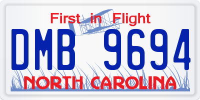 NC license plate DMB9694