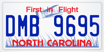 NC license plate DMB9695