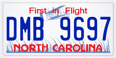 NC license plate DMB9697