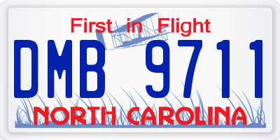 NC license plate DMB9711