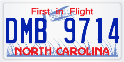 NC license plate DMB9714