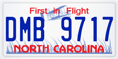NC license plate DMB9717