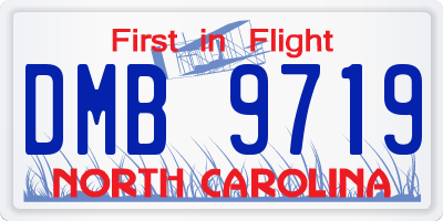 NC license plate DMB9719