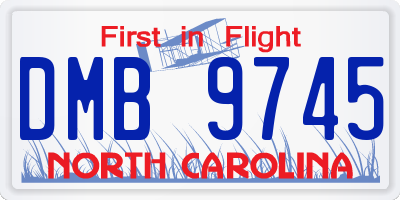 NC license plate DMB9745