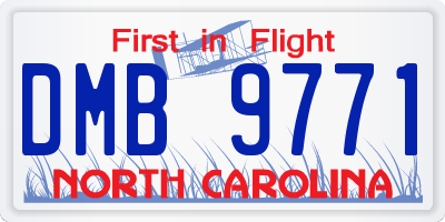 NC license plate DMB9771