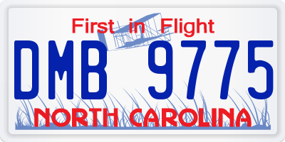 NC license plate DMB9775