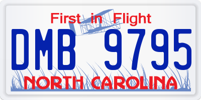 NC license plate DMB9795