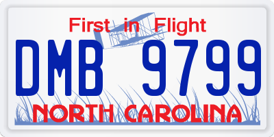 NC license plate DMB9799