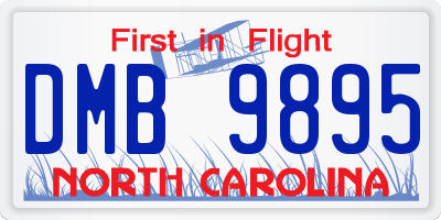 NC license plate DMB9895