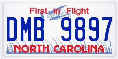 NC license plate DMB9897
