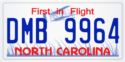 NC license plate DMB9964