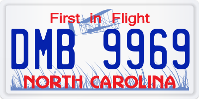 NC license plate DMB9969