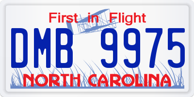 NC license plate DMB9975