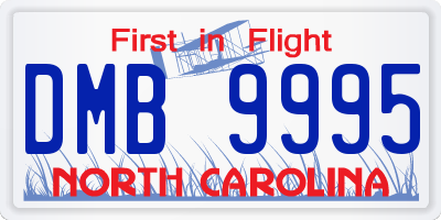 NC license plate DMB9995