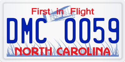 NC license plate DMC0059