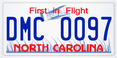 NC license plate DMC0097