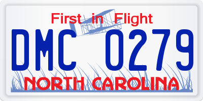 NC license plate DMC0279