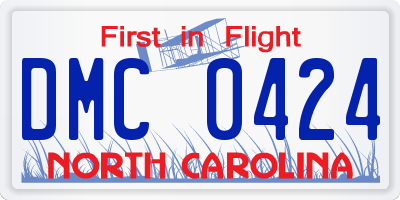 NC license plate DMC0424