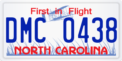 NC license plate DMC0438