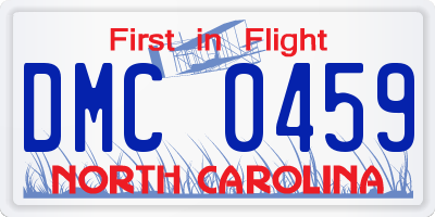 NC license plate DMC0459