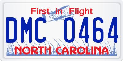 NC license plate DMC0464
