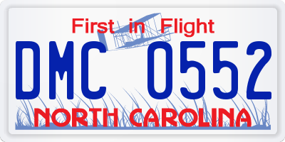 NC license plate DMC0552