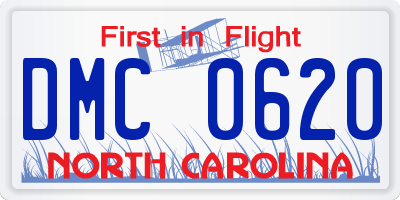 NC license plate DMC0620