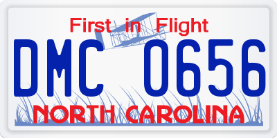 NC license plate DMC0656