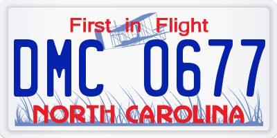 NC license plate DMC0677