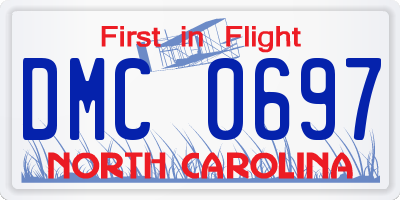 NC license plate DMC0697