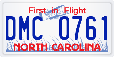 NC license plate DMC0761
