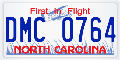 NC license plate DMC0764