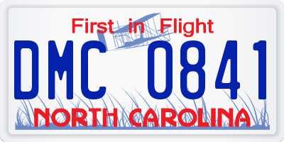 NC license plate DMC0841