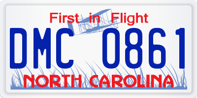 NC license plate DMC0861