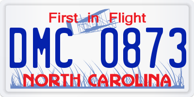 NC license plate DMC0873