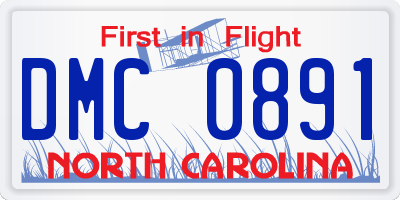 NC license plate DMC0891