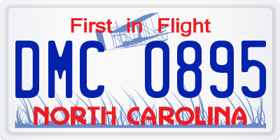 NC license plate DMC0895