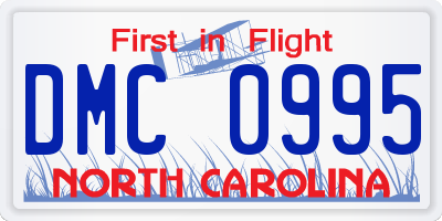 NC license plate DMC0995