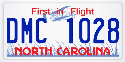 NC license plate DMC1028