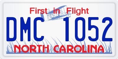 NC license plate DMC1052