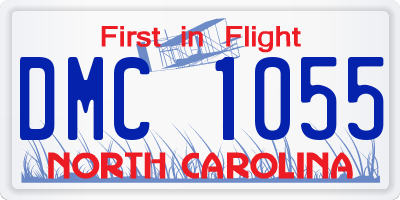 NC license plate DMC1055