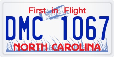 NC license plate DMC1067