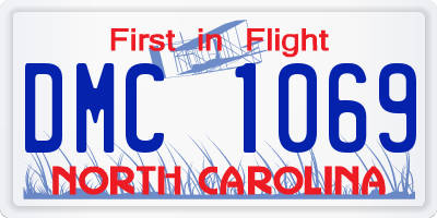 NC license plate DMC1069