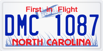 NC license plate DMC1087